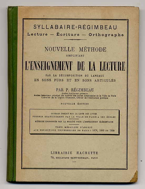 Régimbeau, Syllabaire-Régimbeau lecture - écriture - orthographe. Nouvelle métho