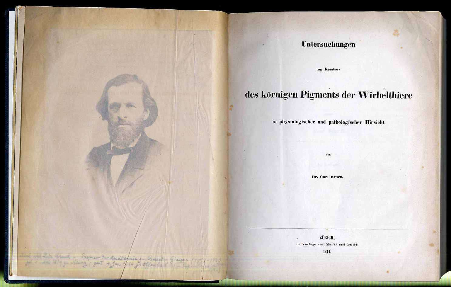 Bruch, Sammelband mit 6 Schriften zur Medizin und Zoologie. 1844-67.