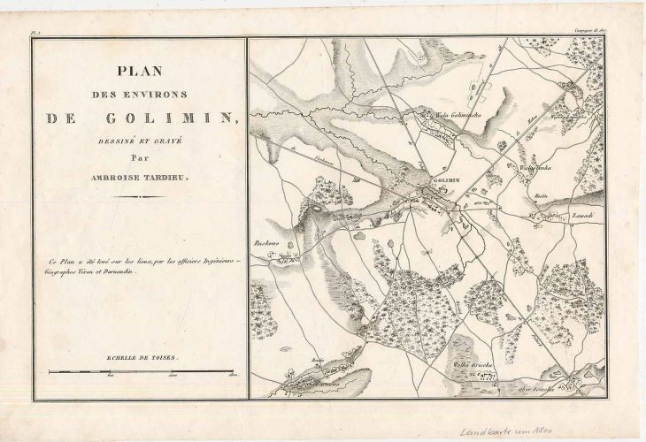 Tardieu, Plan des environs de Golimin. Ce plan a été levé sur les lieux, par les