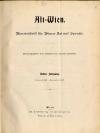 Stieböck, Alt-Wien. Monatsschrift für Wiener Art und Sprache.