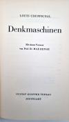 Couffignal, Denkmaschinen. Mit einem Vorwort von Max Bense.