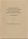 Kriss, Die Darstellung des Konzils von Trient in Hans Pfitzners musikalischer Le